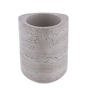 Concrete Effect Tumbler Toothbrush Holder Polyresin Grey Bathroom Accessory