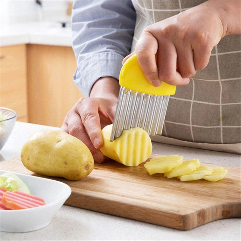 Stainless Steel Crinkle Cutter Wave Knife