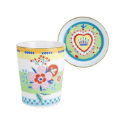 CUP WITH LID/SAUCER FLOWER