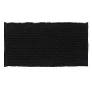 Rosario Mat Black Cotton Blend Area Rug 90 x 45 cm Modern Design