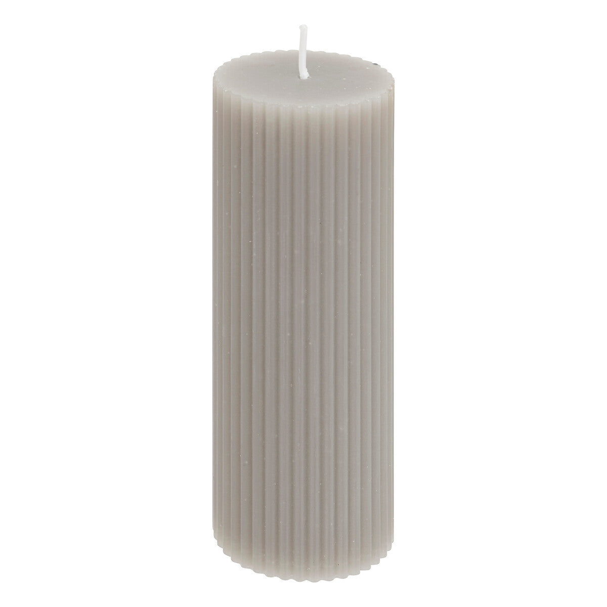 Demi Round Candle with Ridged Finish