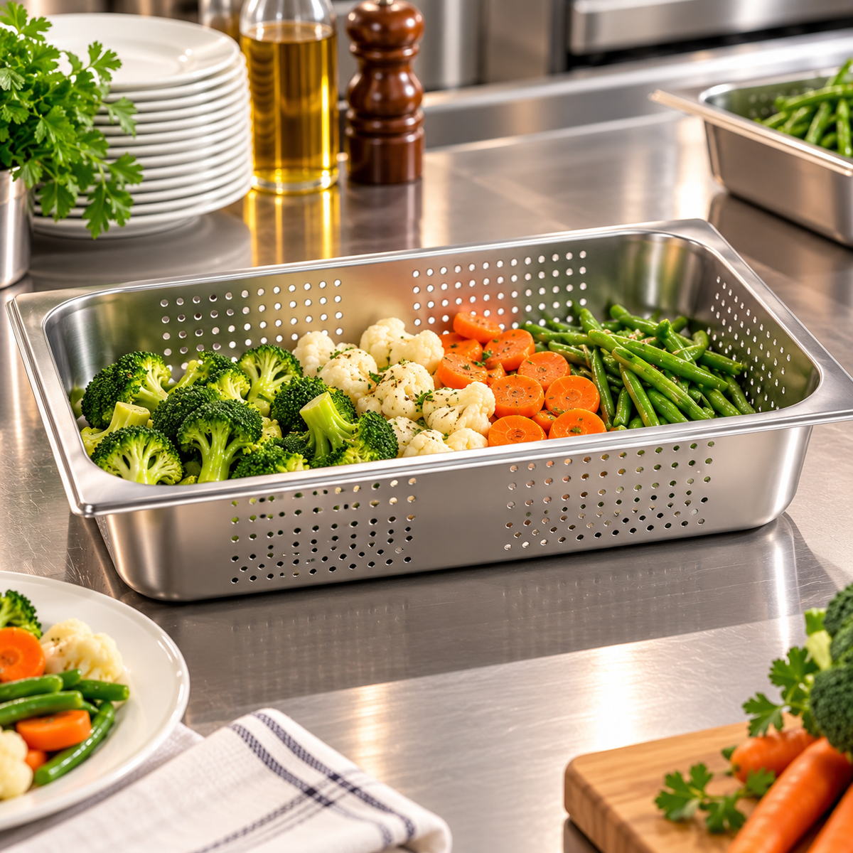 Gastronorm Stainless Steel Strainer Container