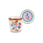 ESPRESSO CUP WITH LID/SAUCER STRAWBERRY