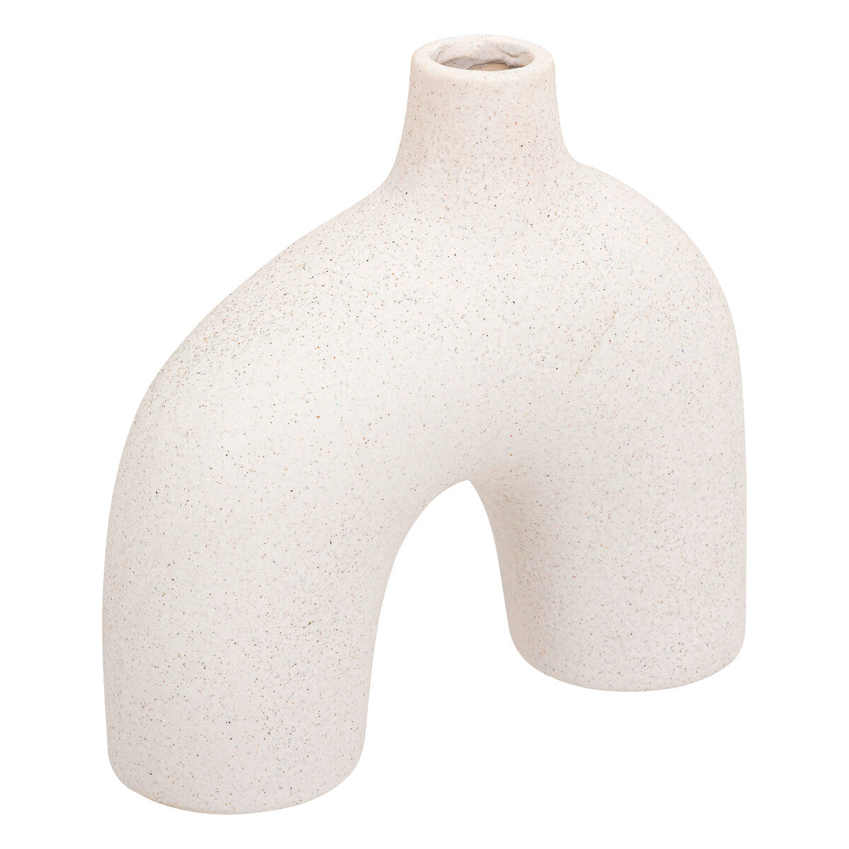 Bow Vase "Asy" Speckled Ceramic