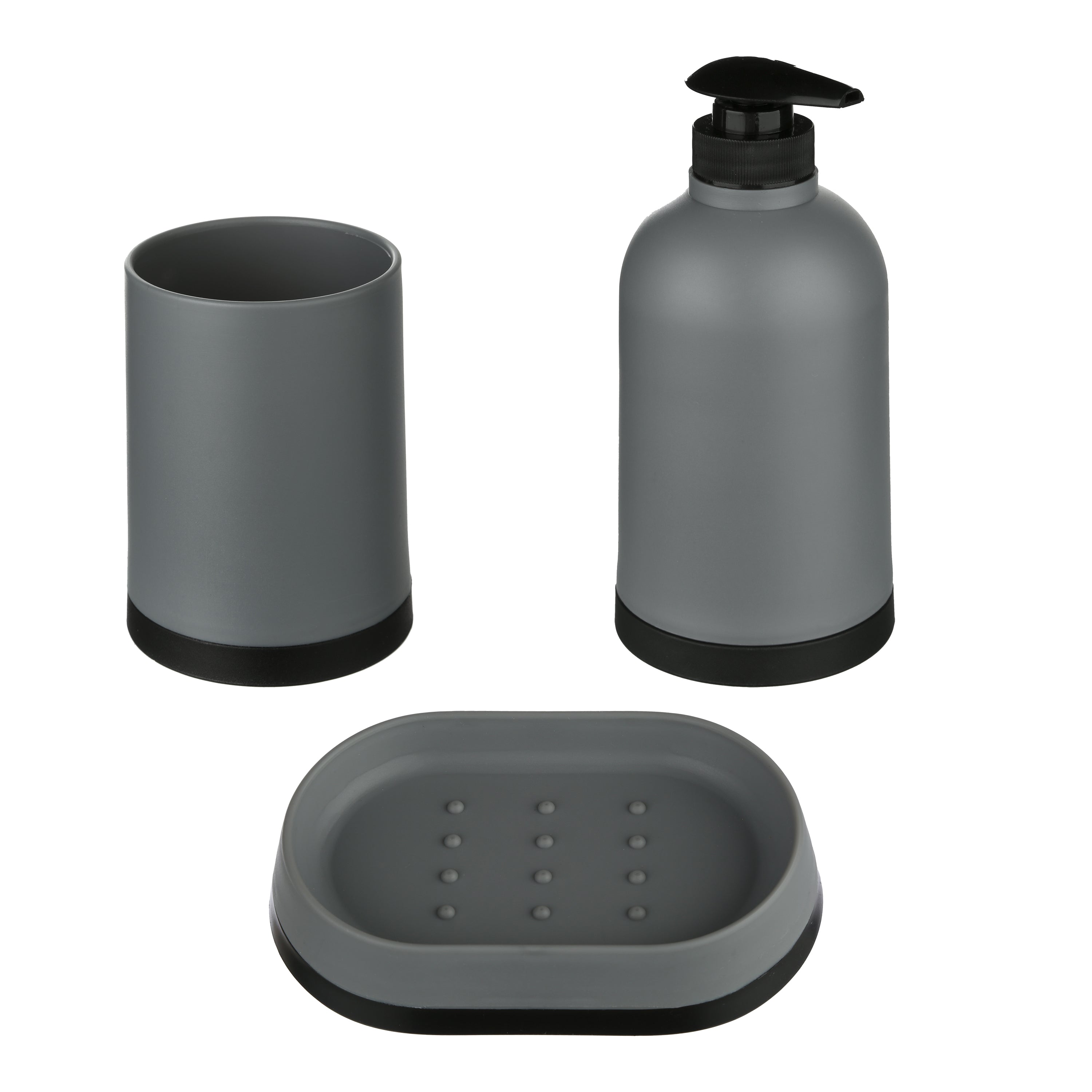 Bathroom Set Dispenser/Tumbler/Dish
