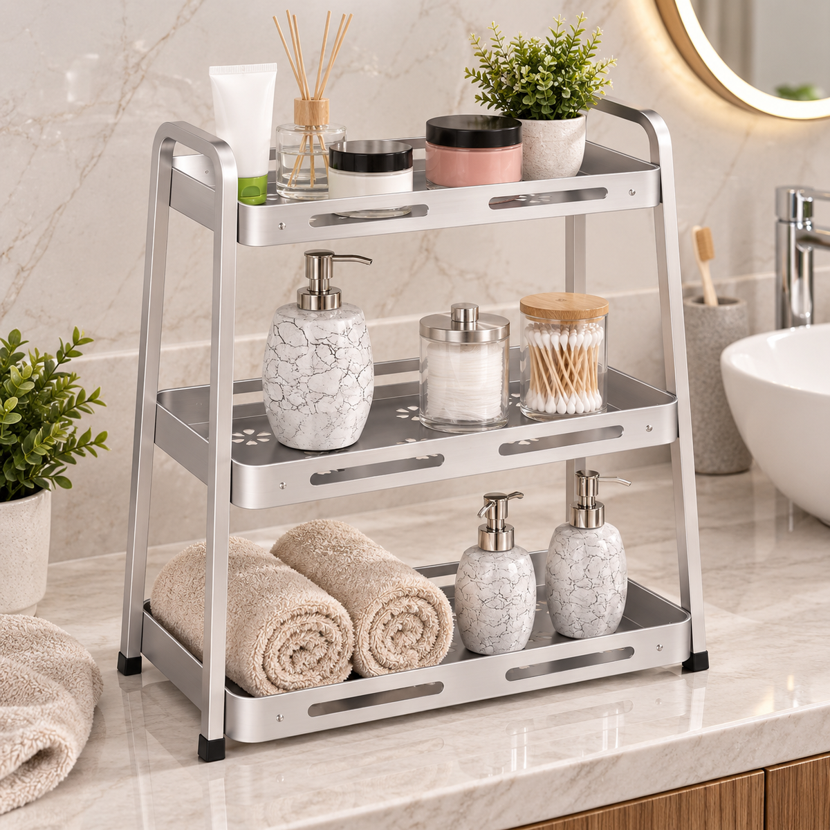 3-Tier Aluminum Shower Caddy