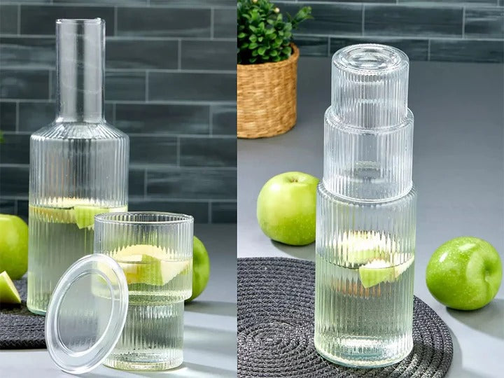 Acrylic Bottle with Cup and Cover - Transparent