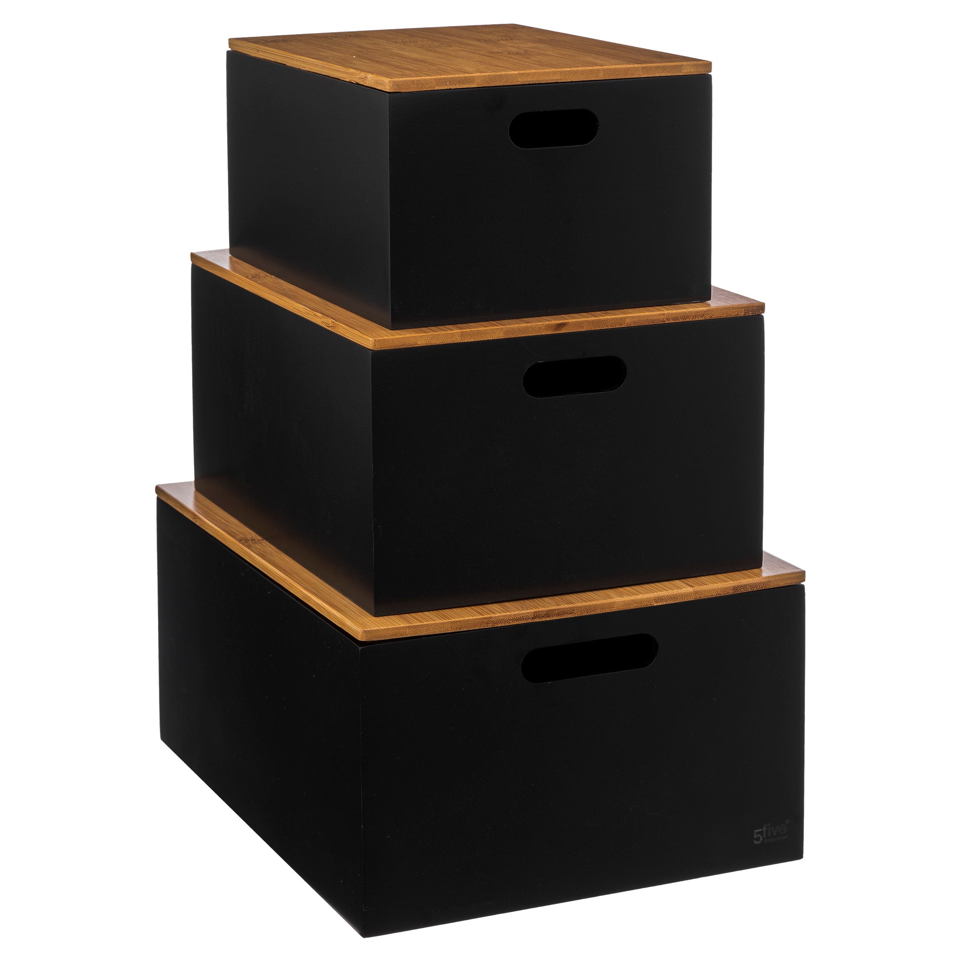Bamboo Boxes x3 - Elegant Storage Solution