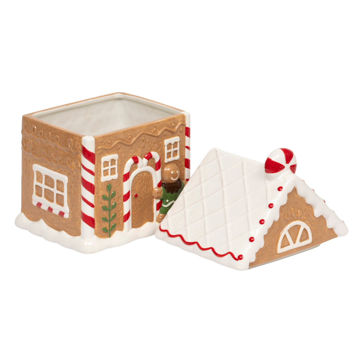 House cookie jar 14 x 17 x 25 cm ceramic - Gingerbread dolomite jar