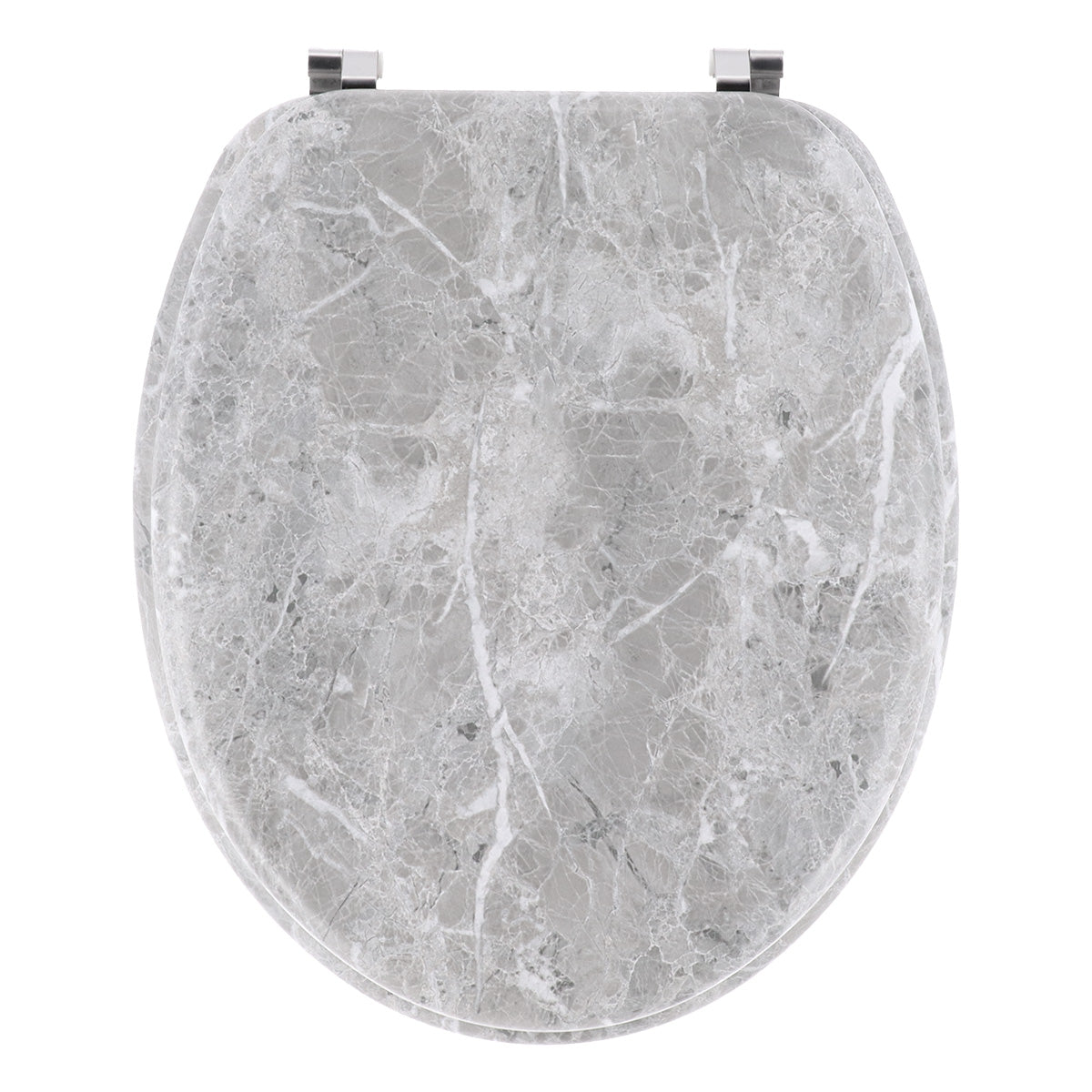 Molded Toilet Seat Marble Effect Adjustable Hinges Universal Fit