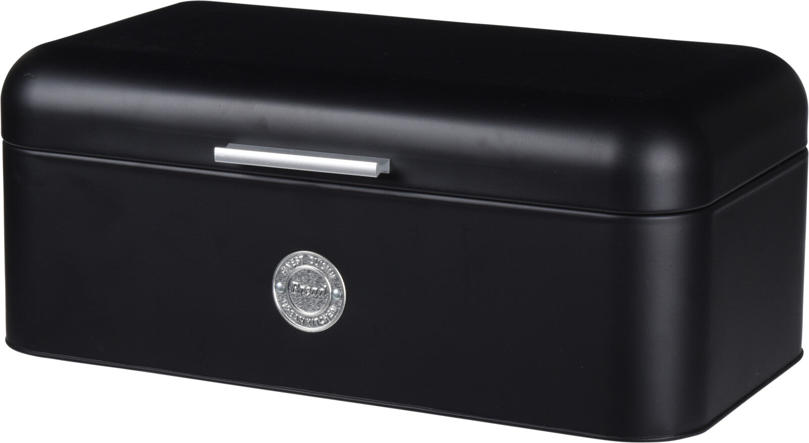 Bread Bin Metal, Elegant Black, Corrosion Protection, 42x22x16 cm