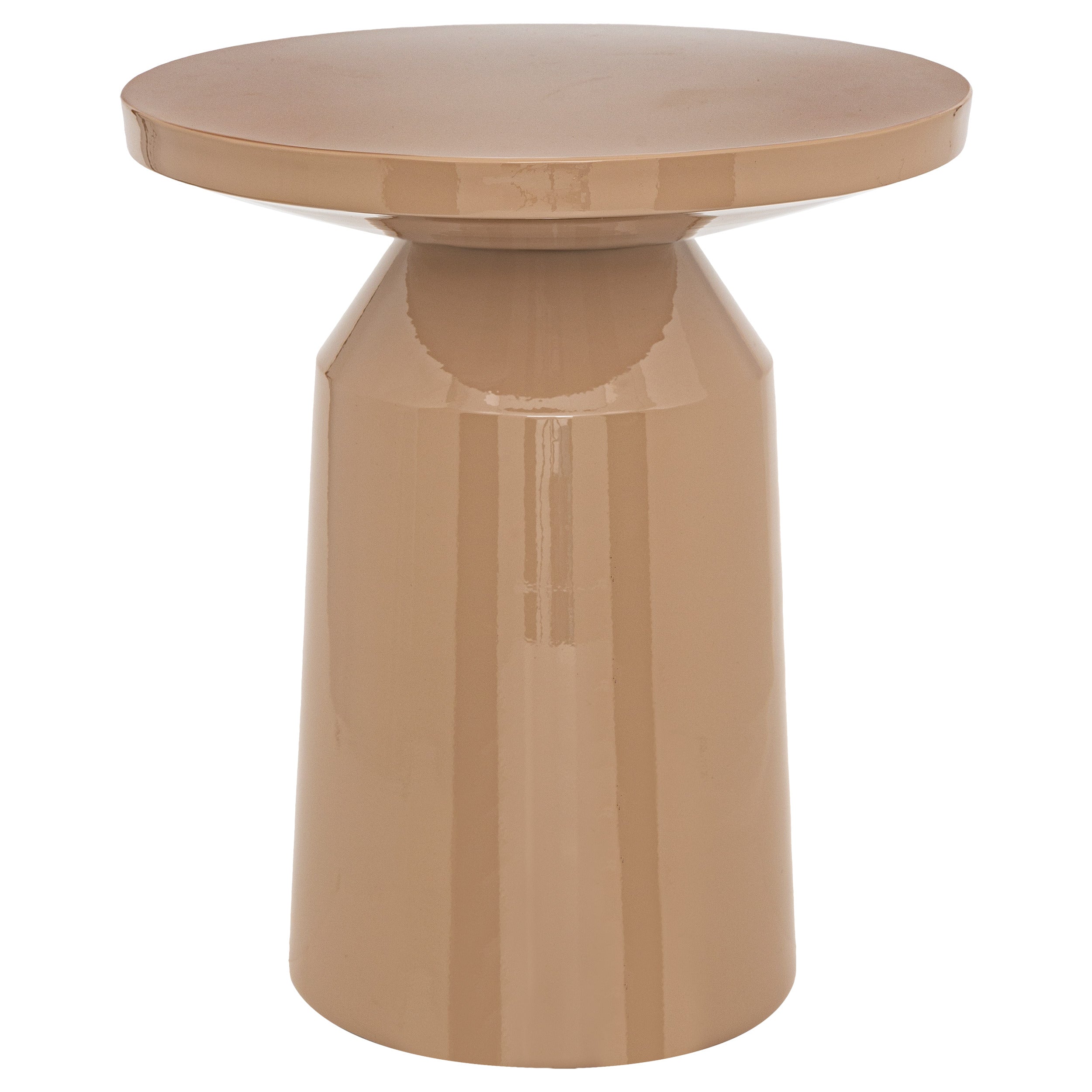 Totem SideTable "Sita" Glossy Steel Round Side Table 38x44 cm