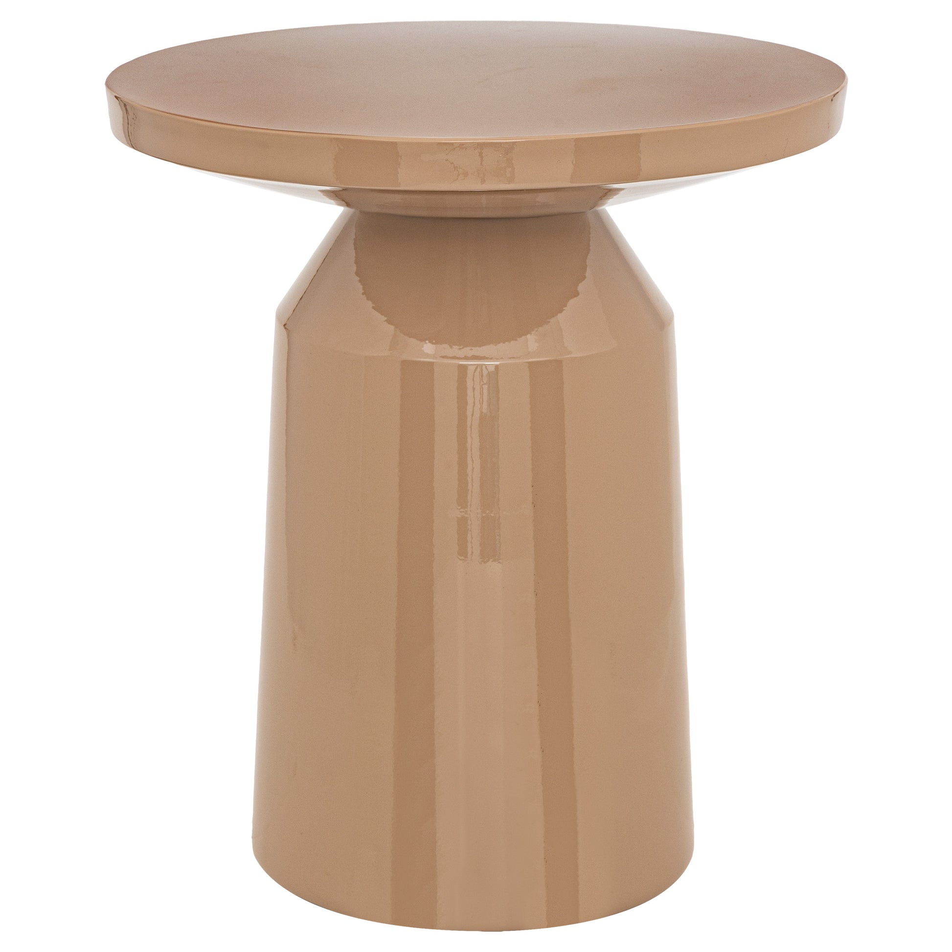 Totem SideTable "Sita" Glossy Steel Round Side Table 38x44 cm
