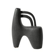 Geometric Alphabet Black Ornament Vase Modern Abstract Decor