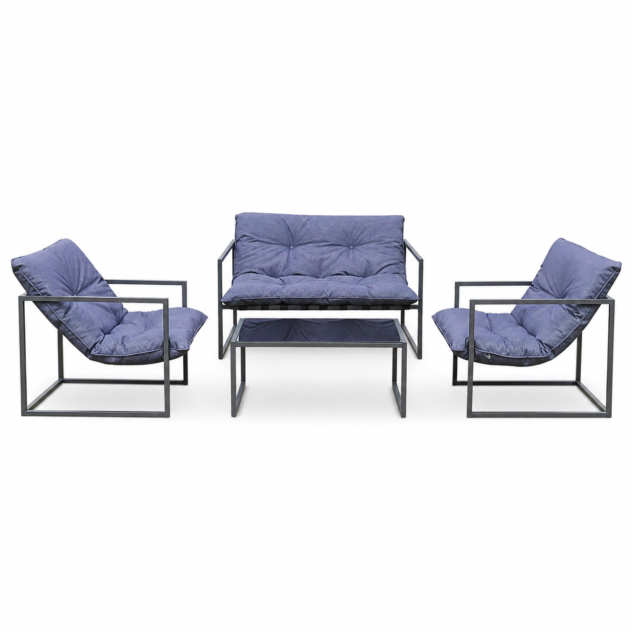 Modern Outdoor Steel Lounge Set