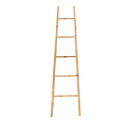 Ladder Towel Rack Bamboo 5-Bar Splayed Bathroom Organizer
