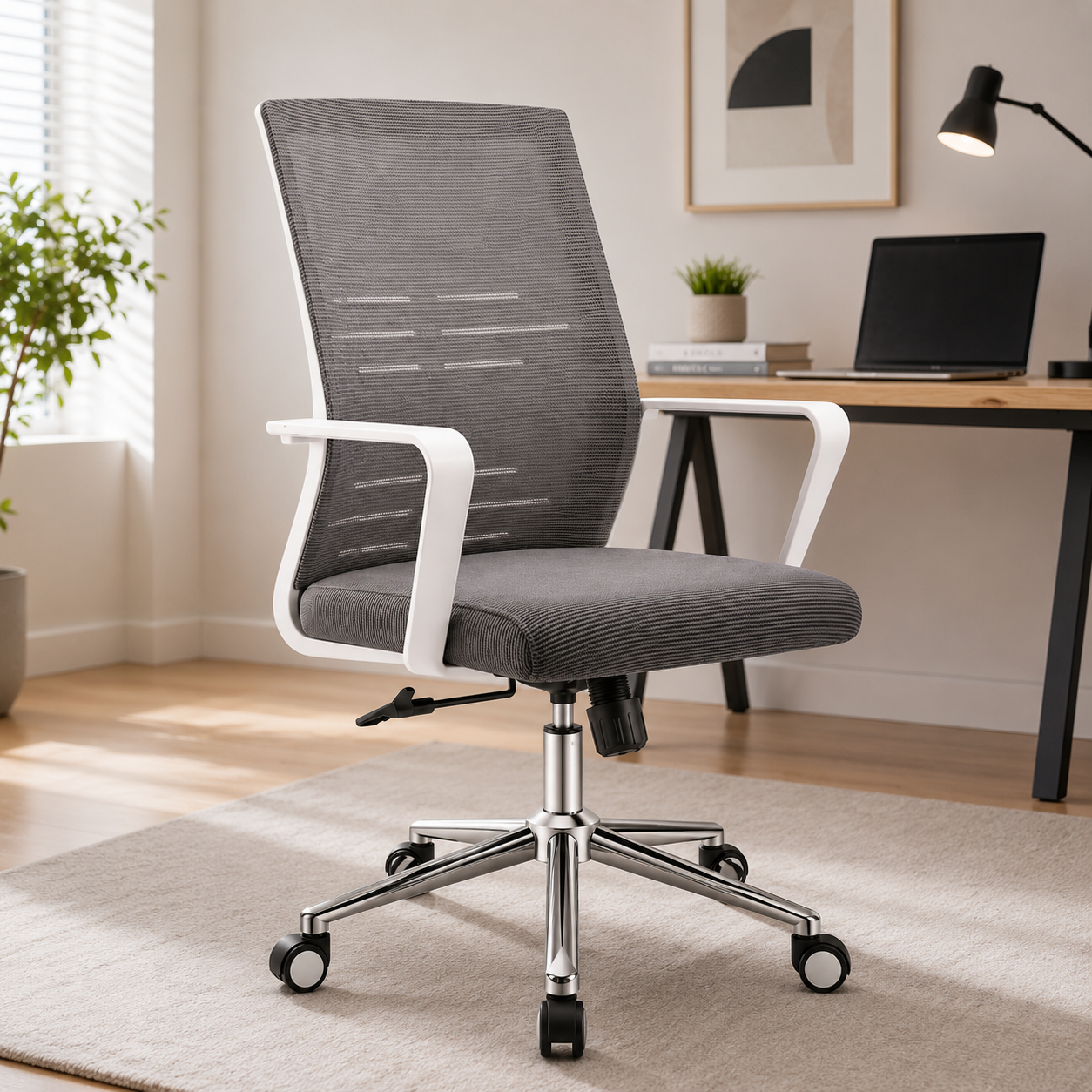 Modern Grey Mesh Office Chair