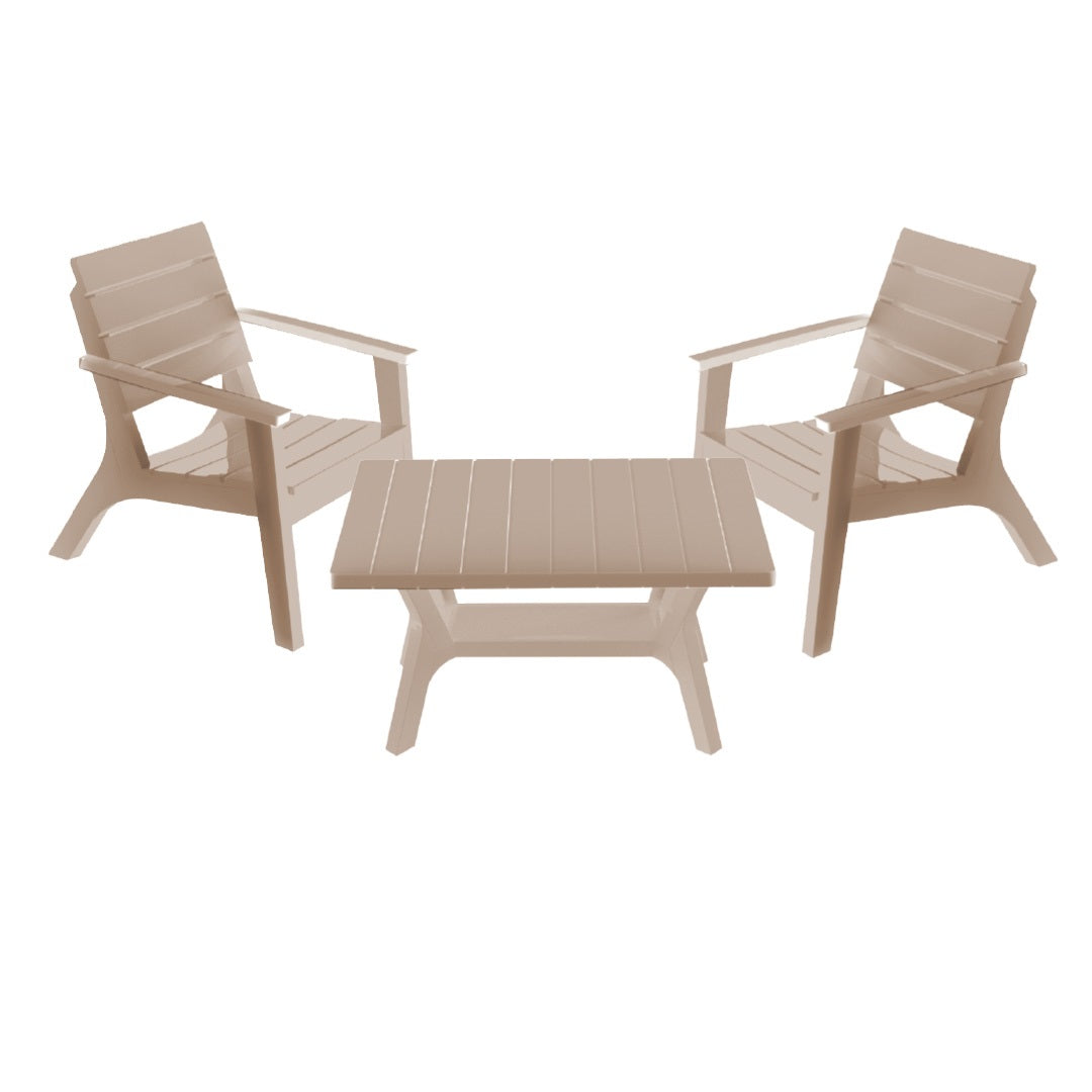 Portofino Terrace Set Resin Fiberglass Outdoor Lounge Set