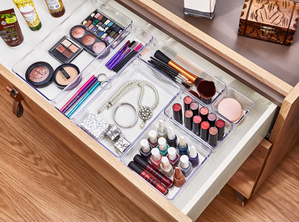 Clear Modular Organizer for Kitchen Drawers, Customizable Storage Container (3)