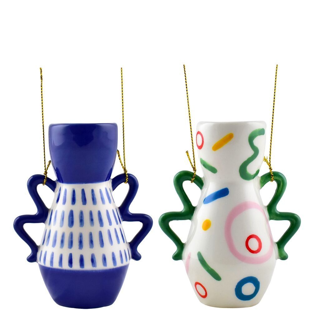Hand-Painted Ceramic Vase Ornament (2)