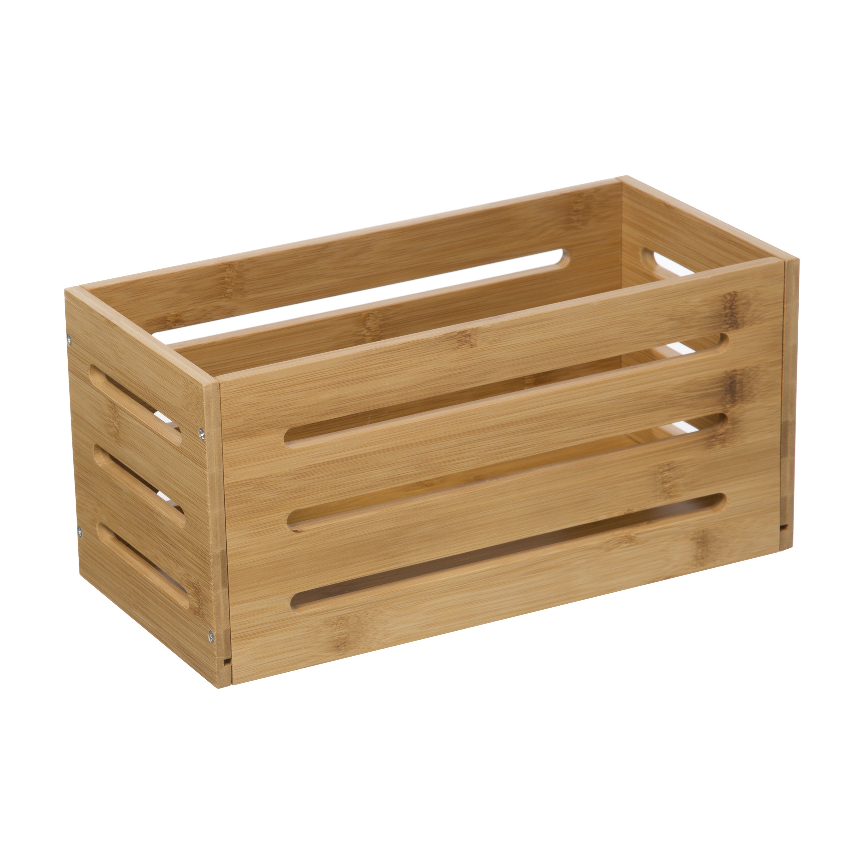 Basket Full Bamboo with Metal Handle
