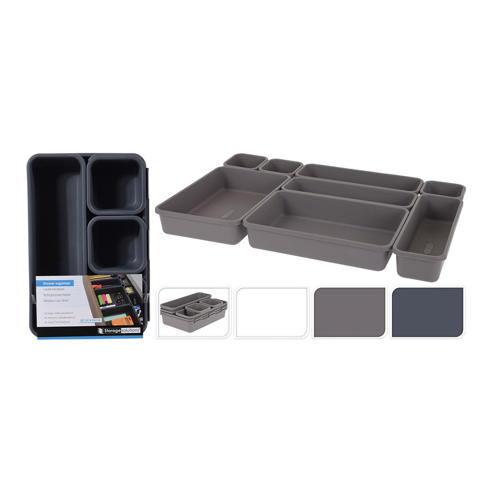 Drawer Organizer Set 8Pcs - High-Quality Polypropylene