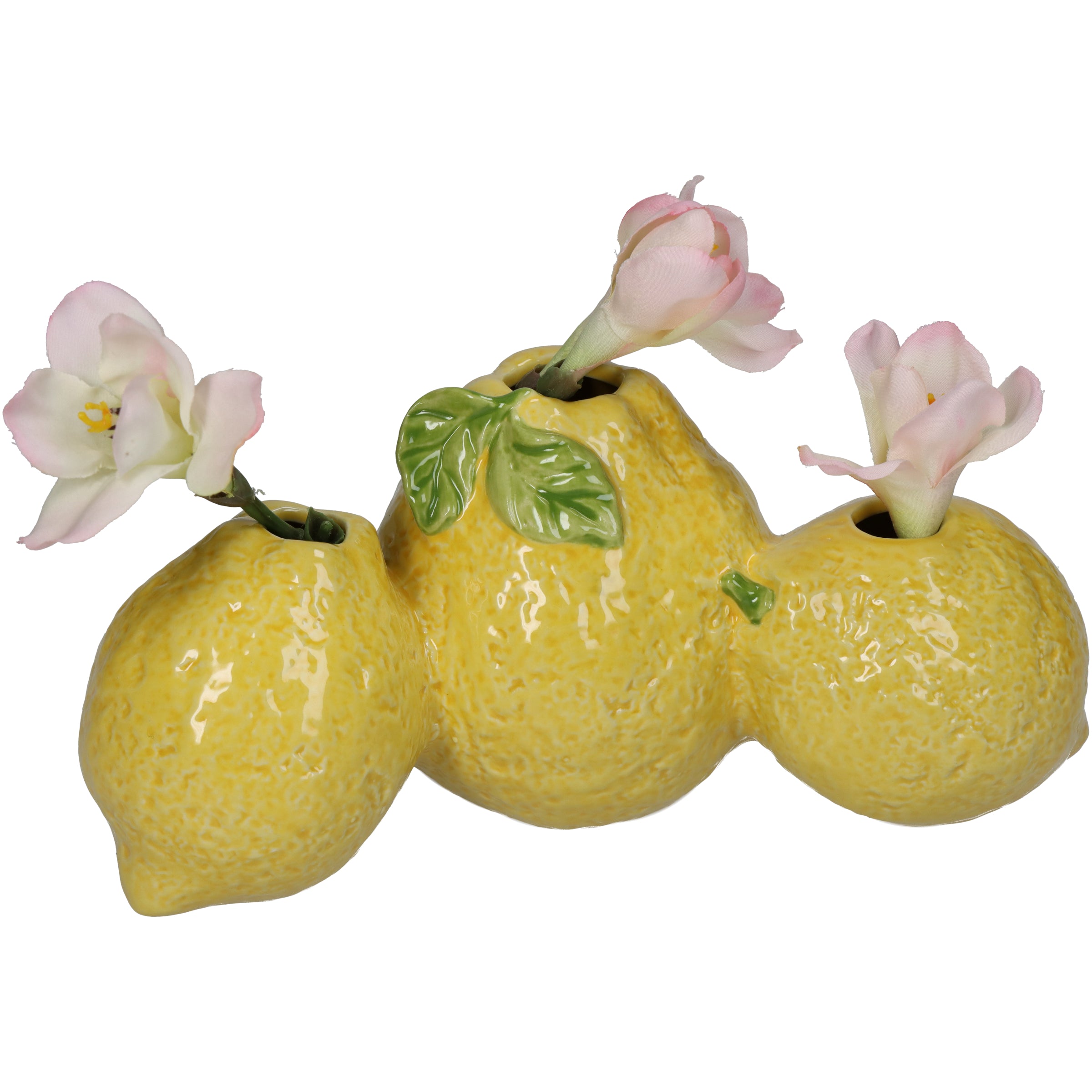 Vase Lemon Fine Earthenware - 3 Lemons Stoneware Design
