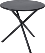 Round Steel Side Table 48cm Diameter x 48cm Height Black/Cream