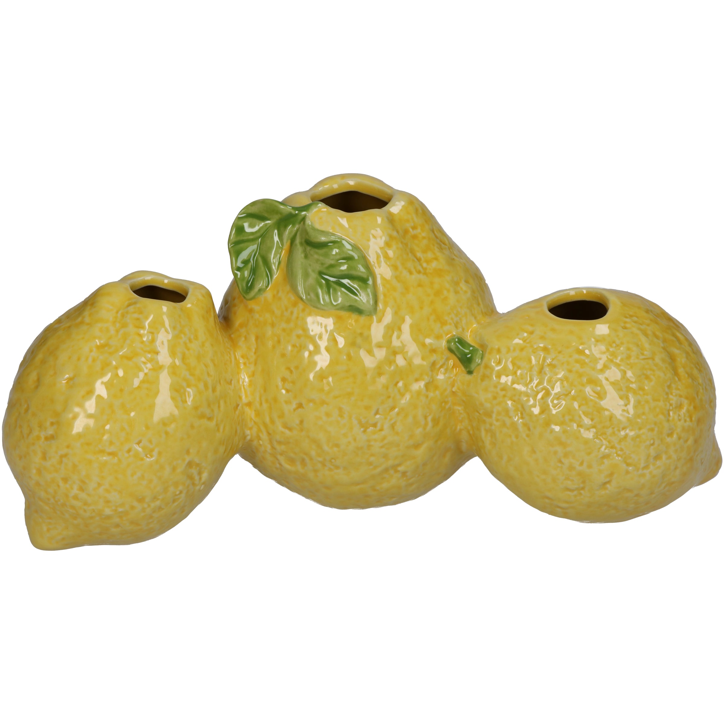 Vase Lemon Fine Earthenware - 3 Lemons Stoneware Design