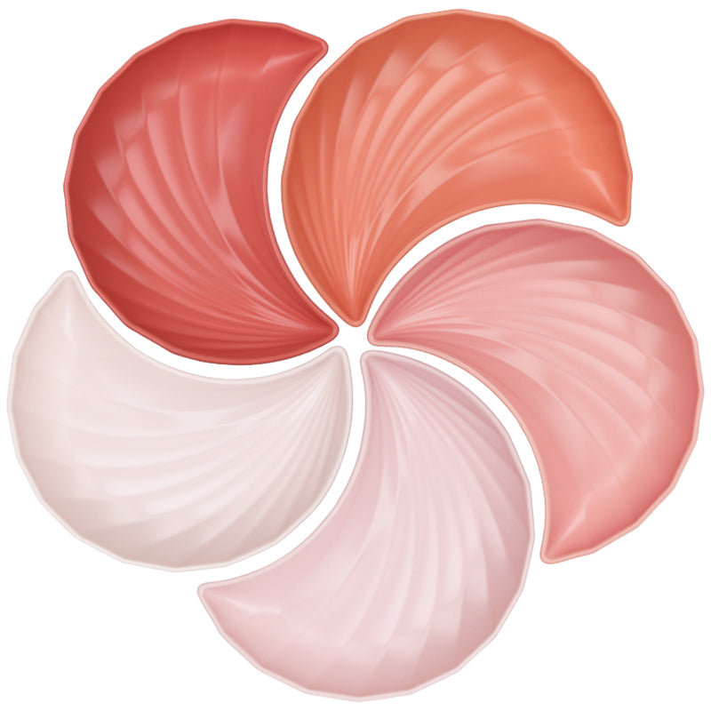 Set of 5 Irregular Ceramic Moon Plates - Creative Serveware