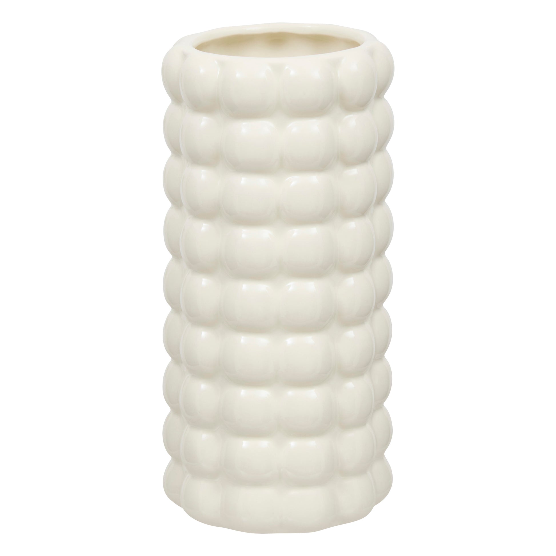 "Sky" Vase - Glazed Dolomite Cylinder with Sculpted Spheres