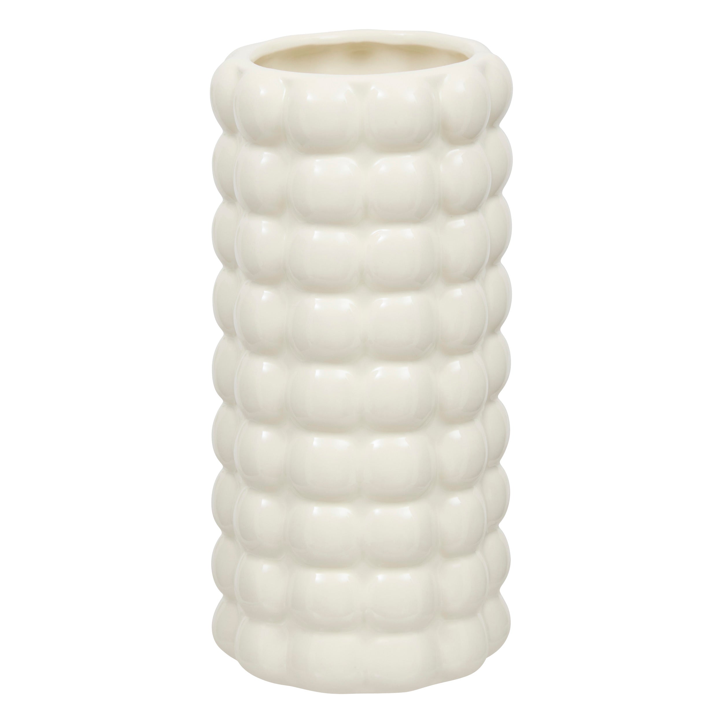 "Sky" Vase - Glazed Dolomite Cylinder with Sculpted Spheres