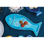 Ocean Spoon Rest - Hand-Painted Ceramic, Blue