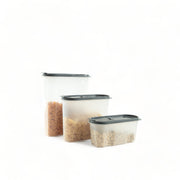 Popy Food Canister Set - 3 Pcs Plastic Oval Containers