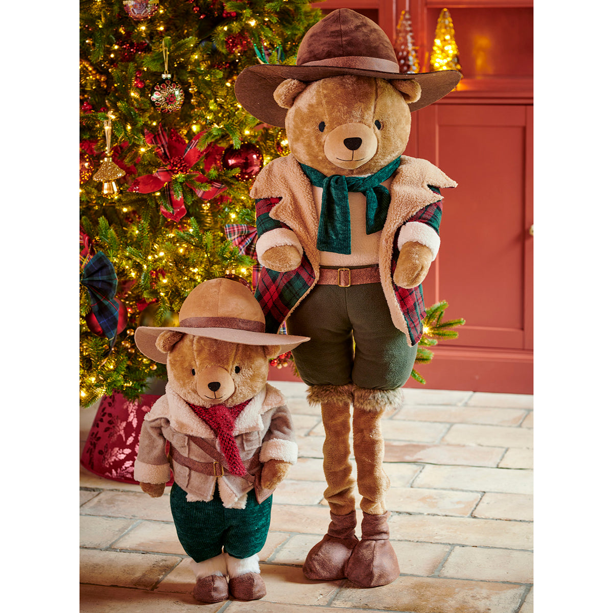 Bear polyester standing bear Handmade Christmas Decoration Ornament