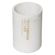 TOOTH BRUSH HOLDER LEA - Plastic Resin, White, 7.8 x 11 cm
