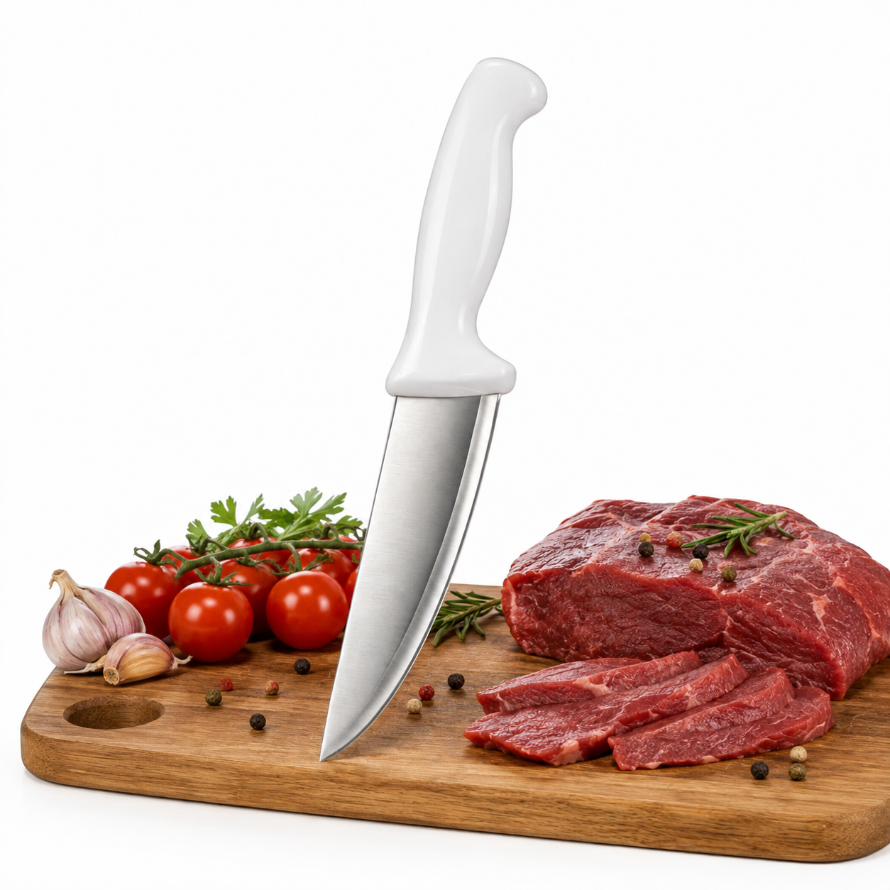 Chef Knife with White Handle – 7"