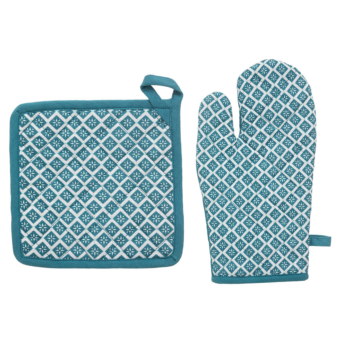 Olia Cotton Oven Mitt & Potholder Set