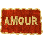 Bathmat Amour Cotton Terra Scalloped Edge Playful Bathroom Mat