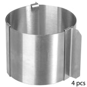 Extensible Mini Moulds Set X4 - Stainless Steel, Oven Safe