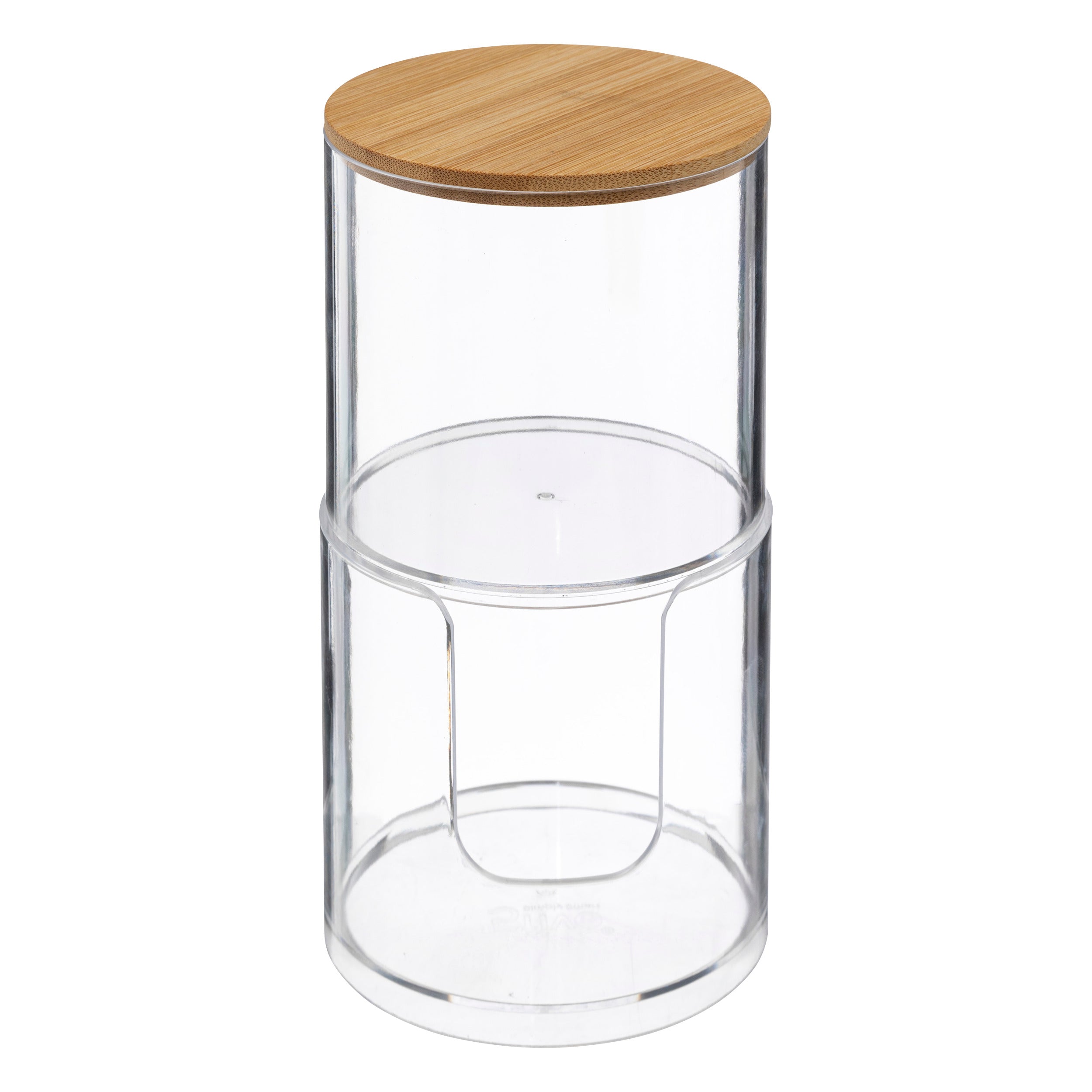 Set of 2 Selena Bamboo cotton wool storage boxes