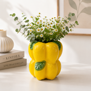 Porcelain Lemon Vase – Ø10 × H14 cm