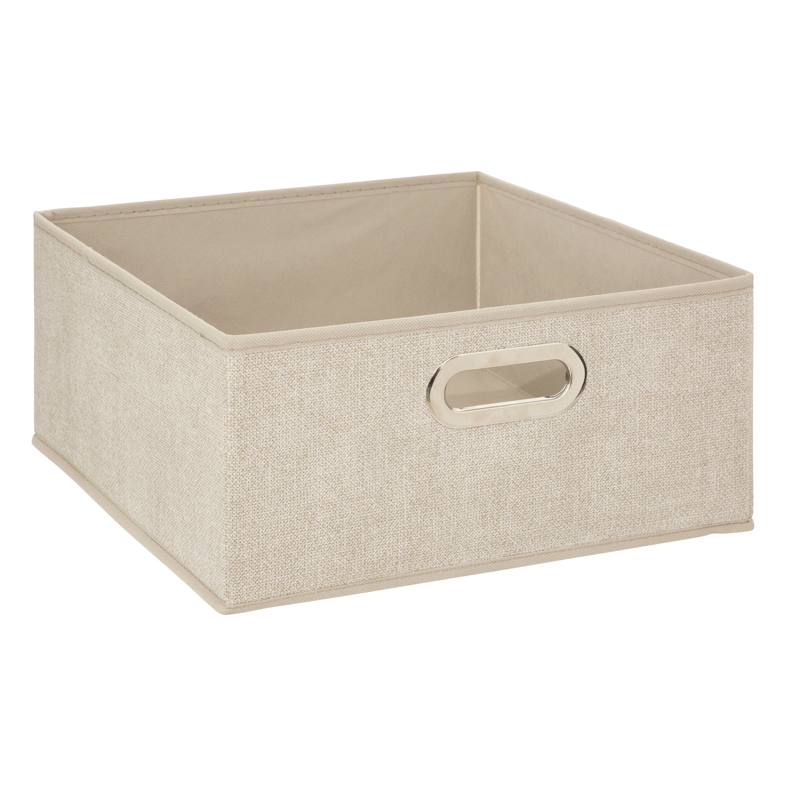 Linen Storage Box - 31x31x15.3 cm CARDBD/PP linen-effect organizer