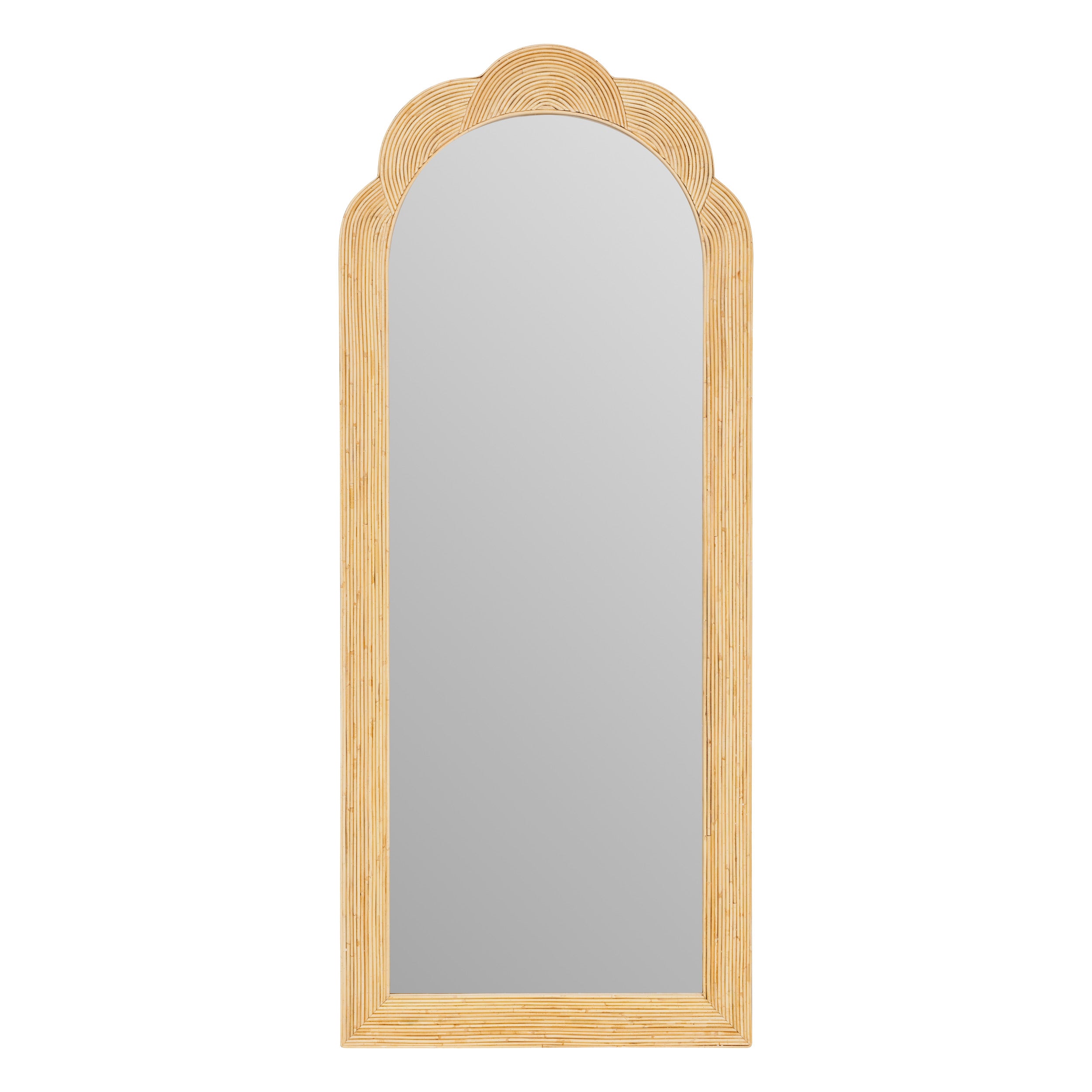 Wall Mirror "Maggie" - Natural Rattan Full-Length Mirror