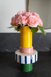 Multicolor Stoneware Vase