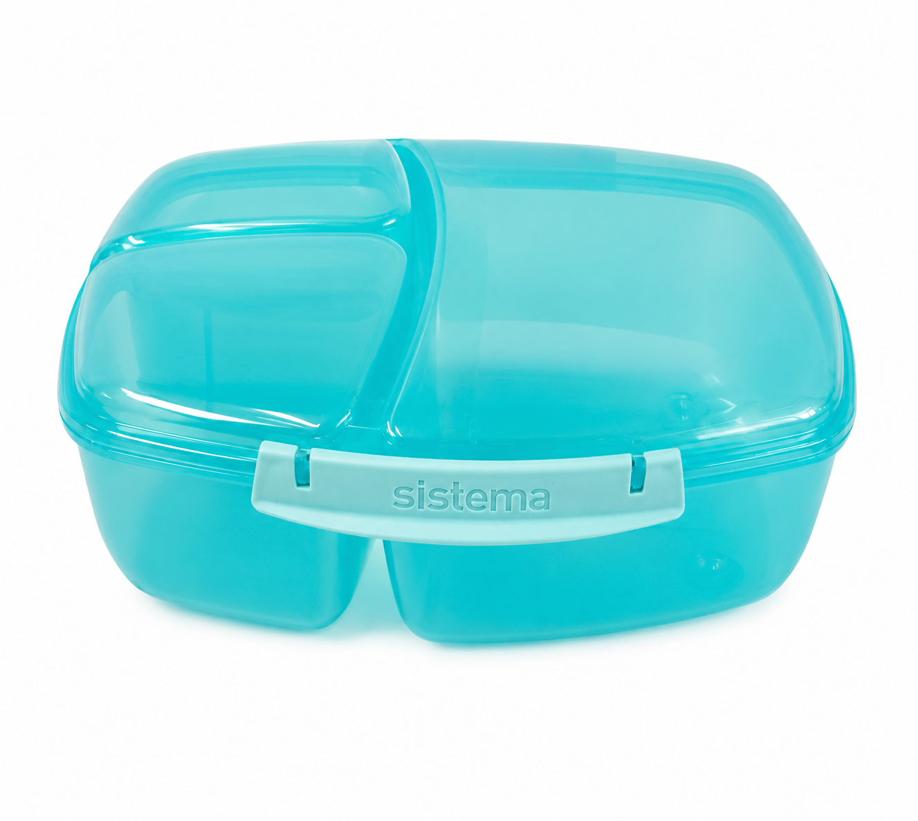 2L Triple Split Lunch Box with Yogurt Pot