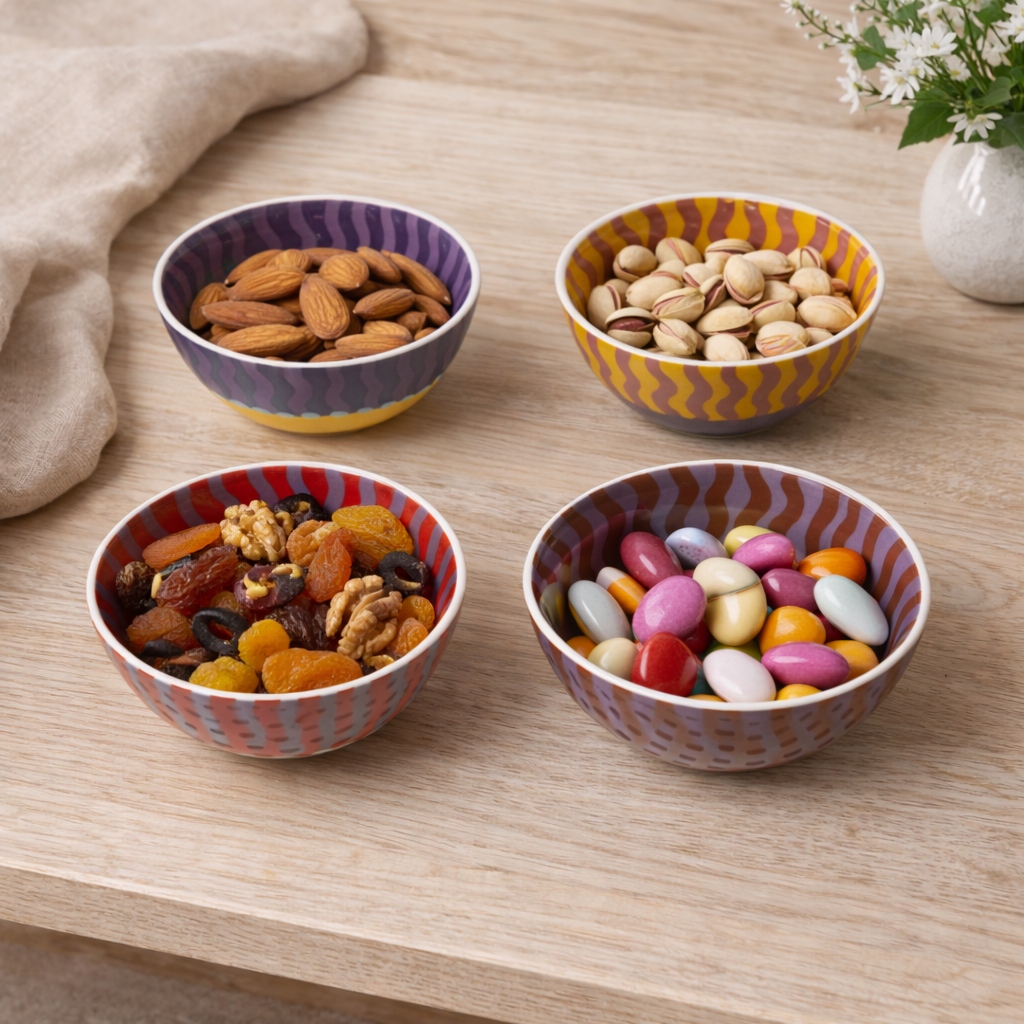 SET OF 4 BOWL "ELA" COLORED