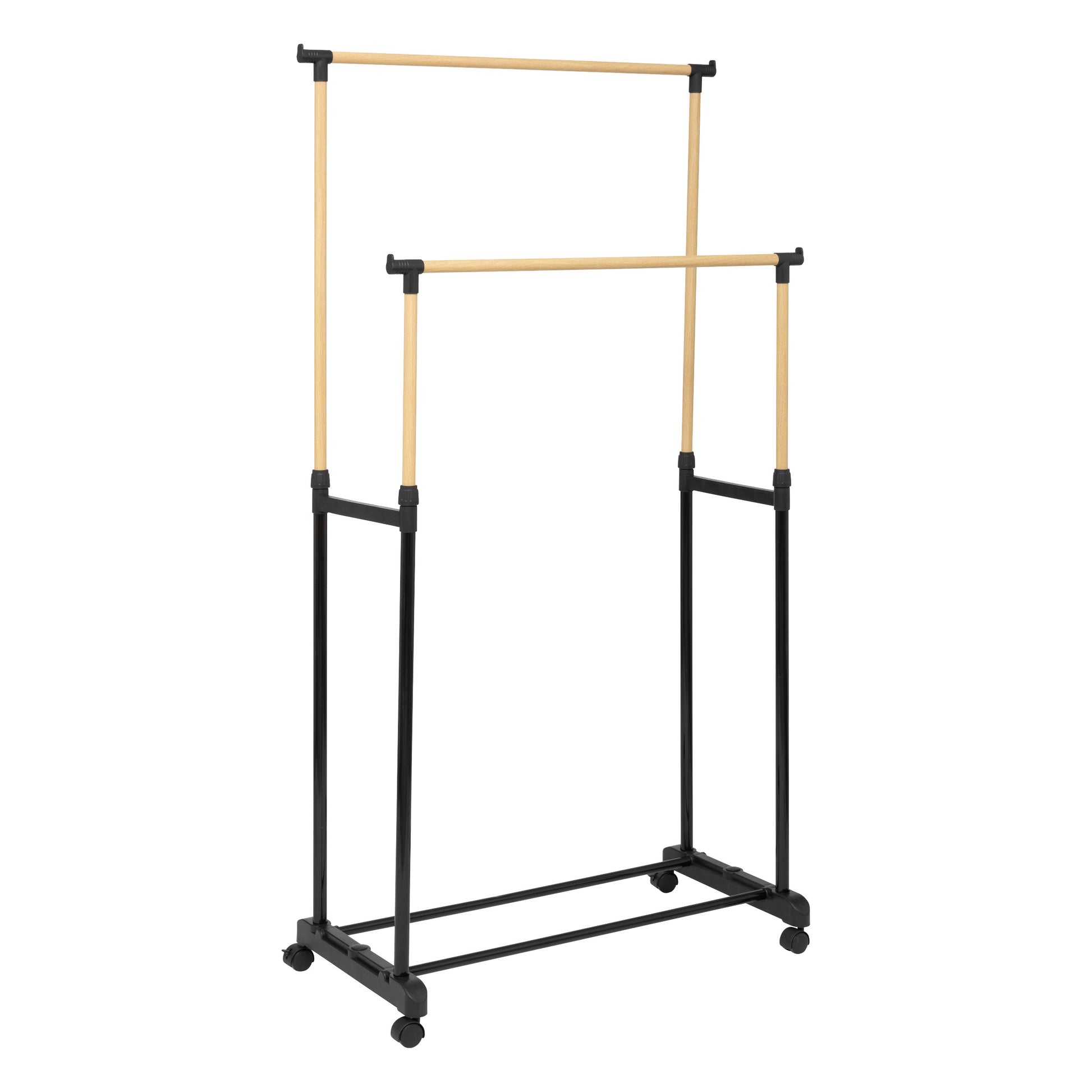 Woody Double Clothes Rack Stainless Steel & Plastic - Adjustable
