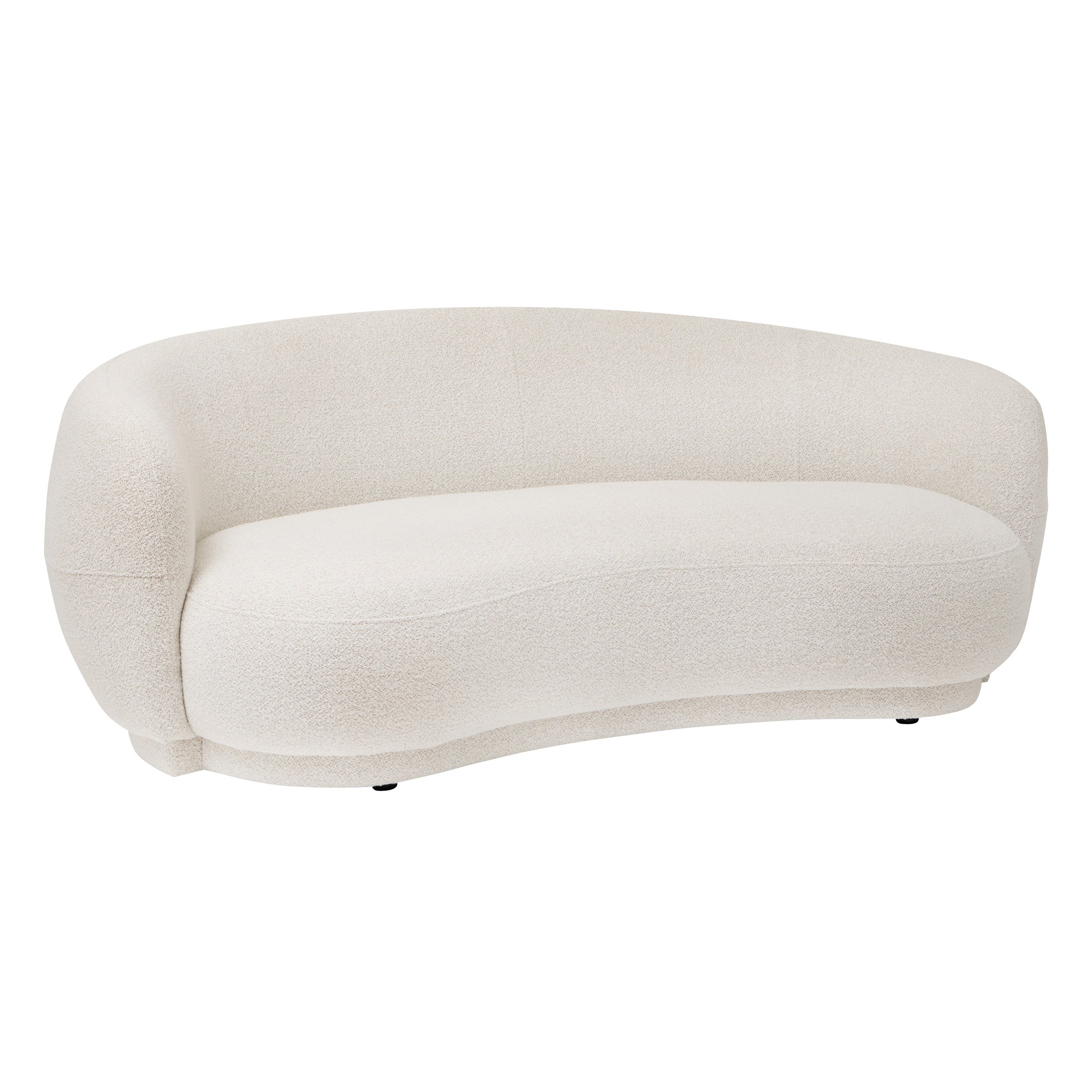 Fixed Sofa "Nesky" 2-Seater Oeko-Tex Fabric Semi-Firm Seat