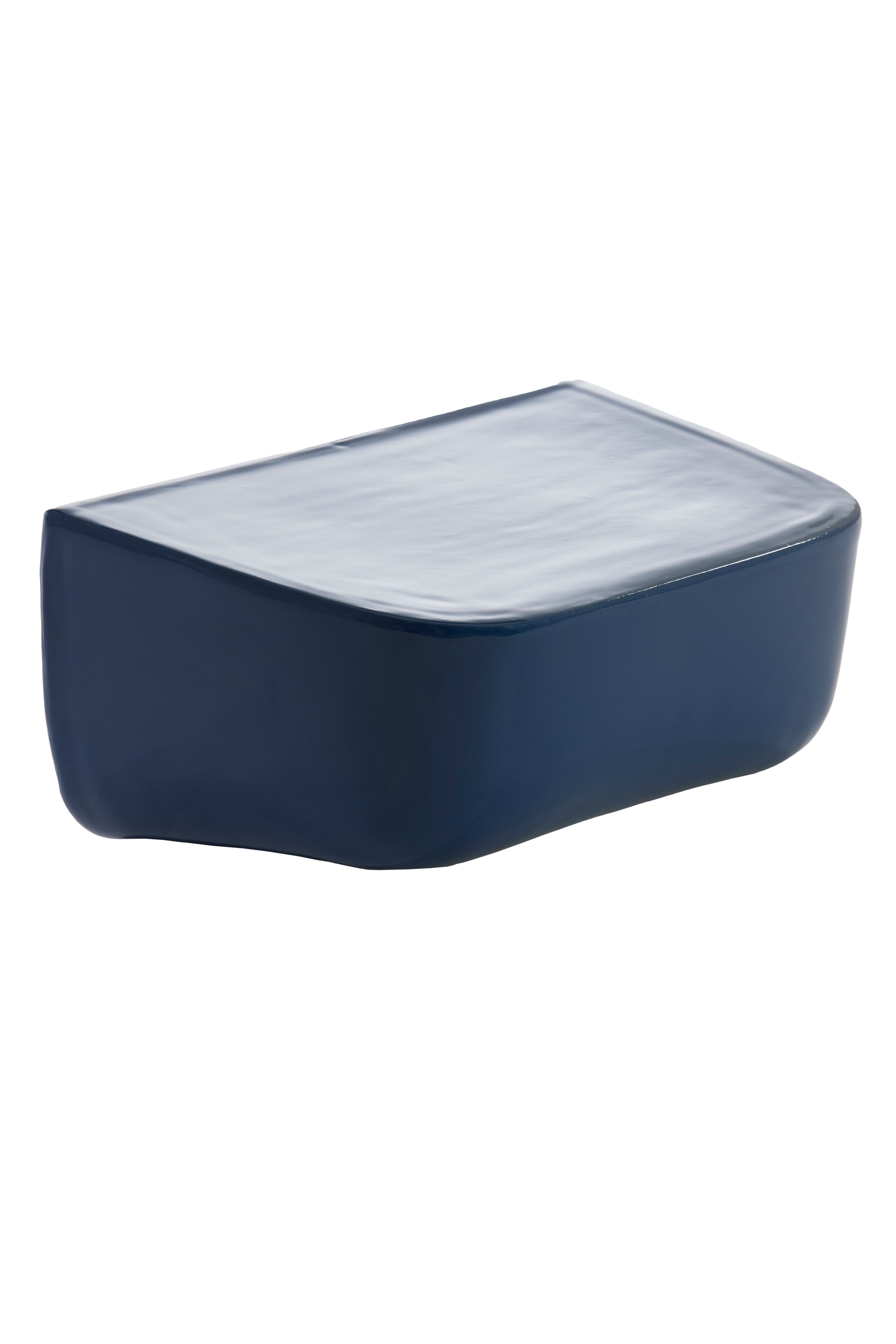 Shiny Cobalt Blue Wall Shelf, Modern Metal Floating Display